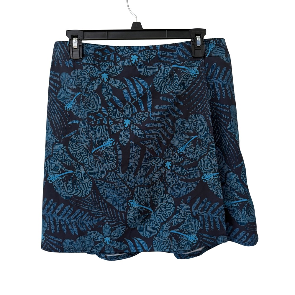 RipSkirt Hawaii Wrap Skirt Large Blue Tropical Hibiscus Quick Dry Length 1